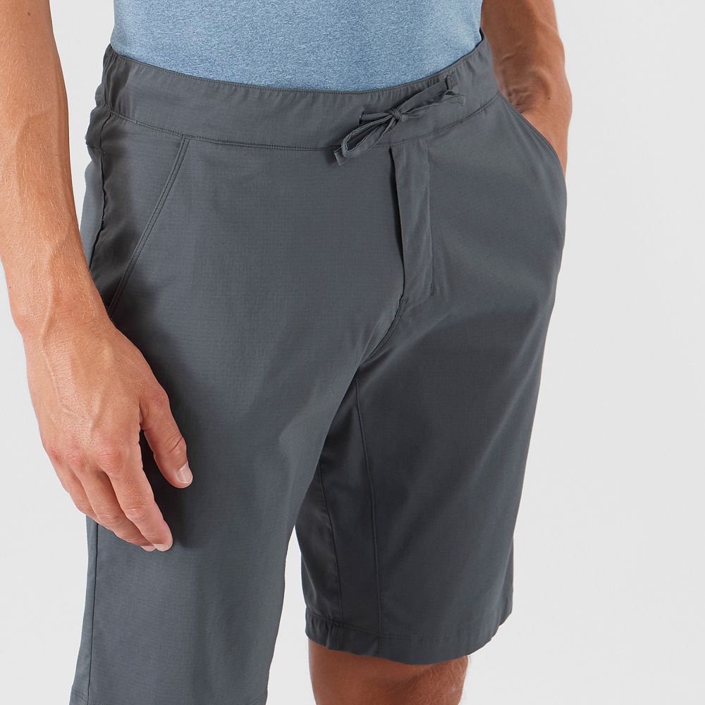 Salomon Singapore Mens Shorts - EXPLORE M Dark Gery | 49153-XWEP